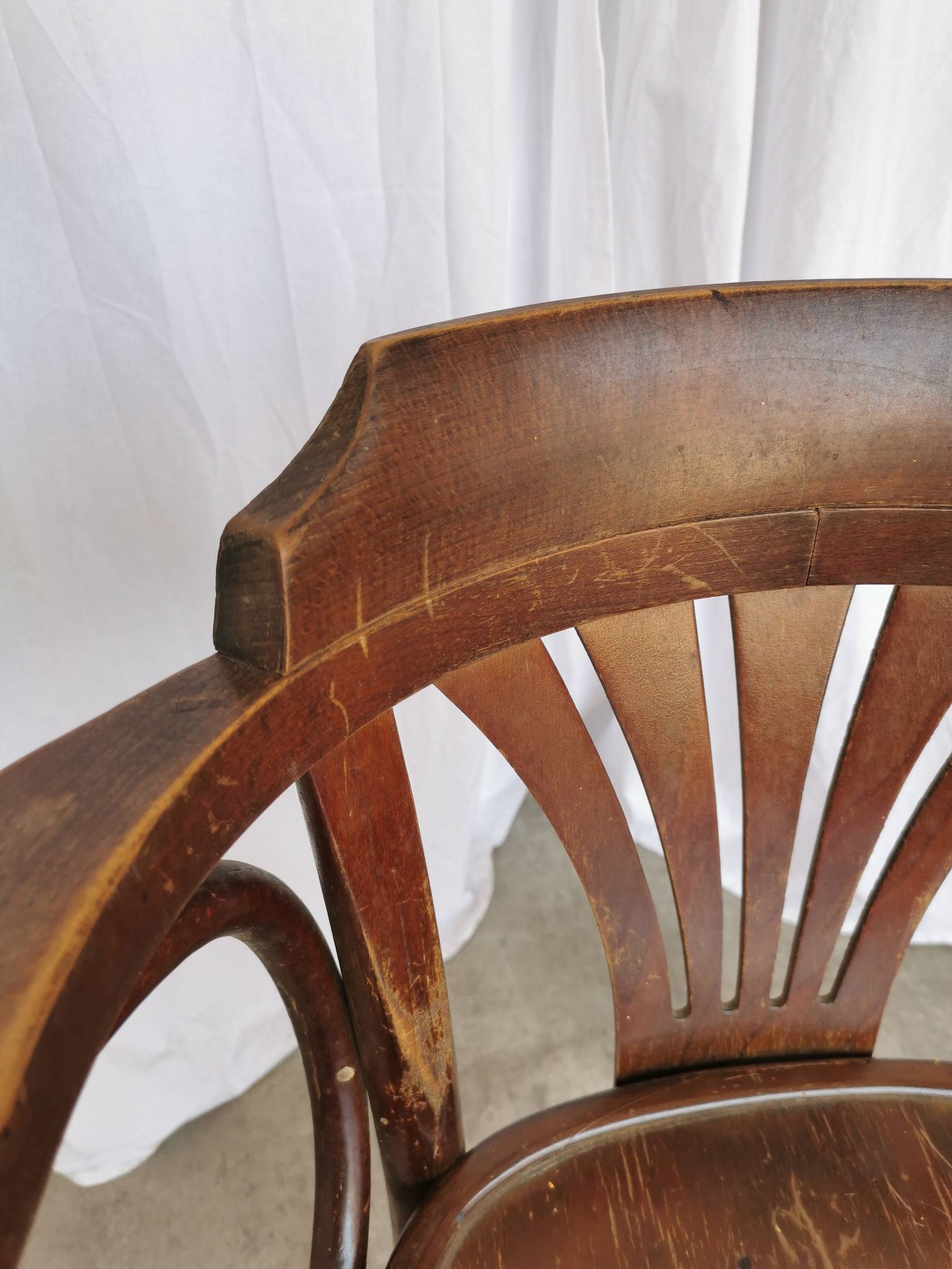 Vintage Bentwood Dining Chair: Mid-Century Thonet Style Armchair