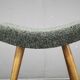 1960s Czech Mid-Century Modern Upholstered Stool with Beech Wood Legs