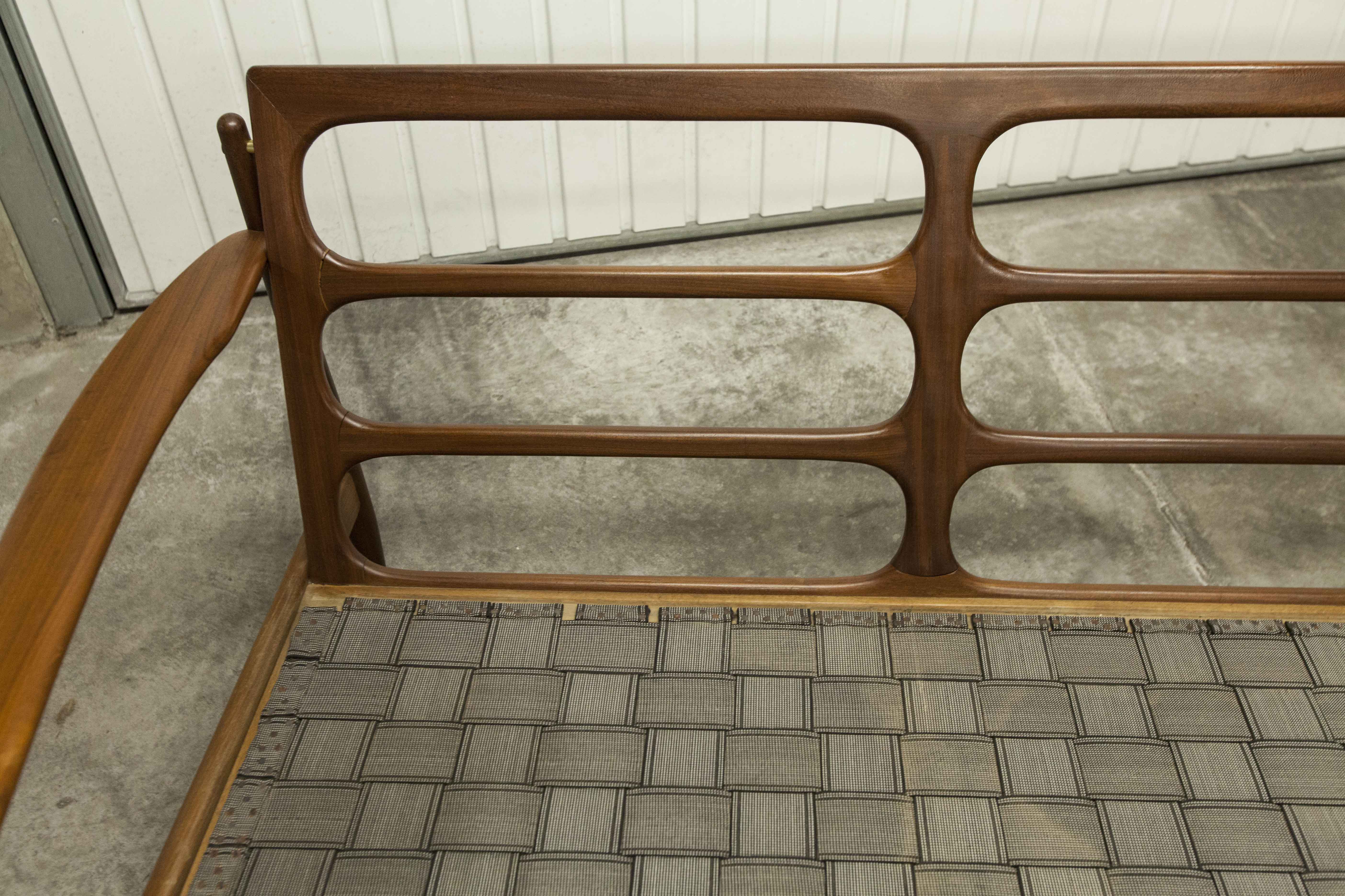 Scandinavian sofa 3 places in teak 1960 restored