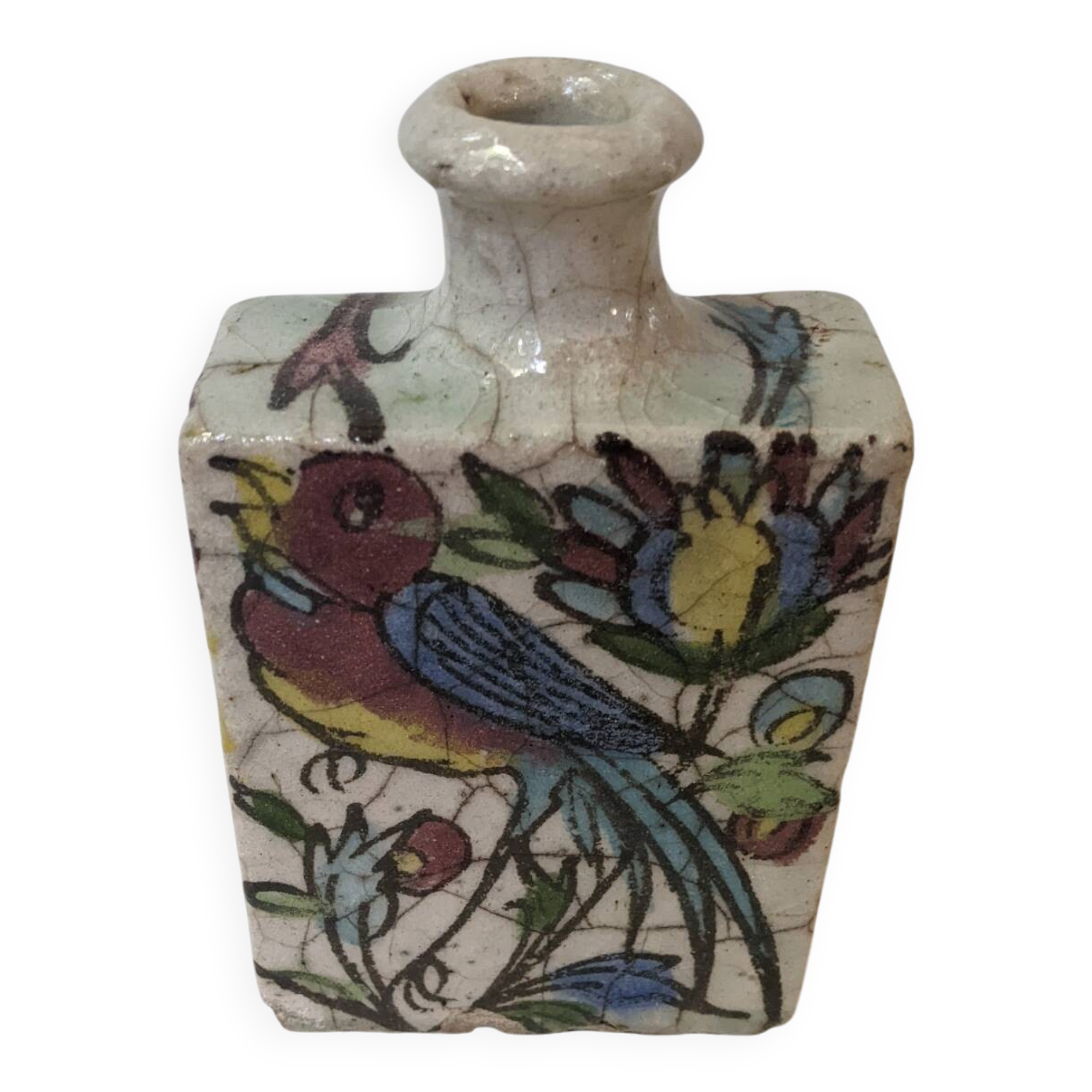 Vase iznik Perse décor floral peint à la main