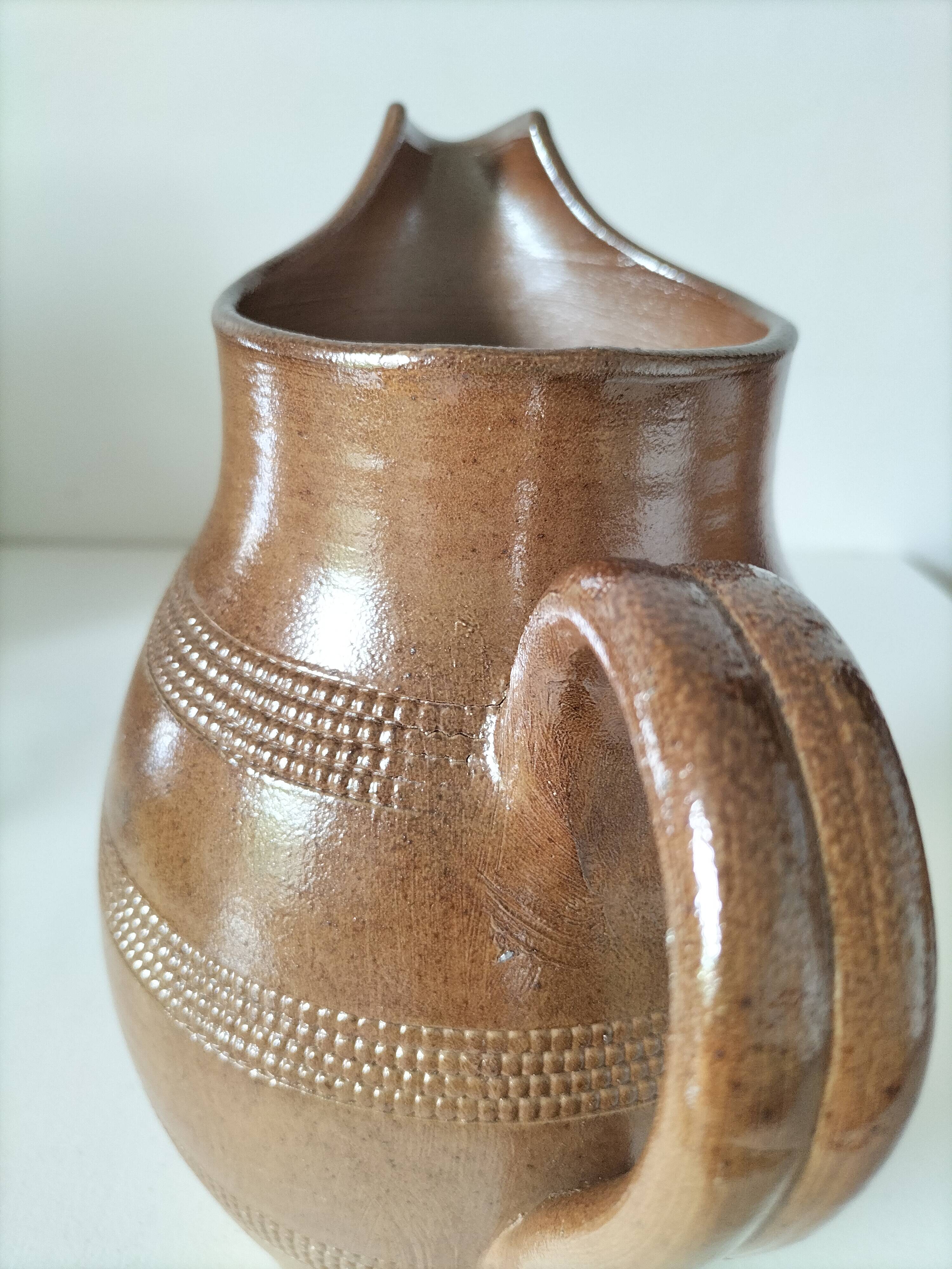 Stoneware pitcher