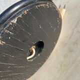 Vintage 1970s cracked white ceramic lamp