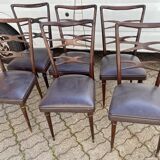 6 chairs meclchiorre bega for ponti circa 60s
