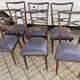 6 chaises meclchiorre bega pour ponti circa 60s