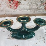 Vintage ceramic 3 bobeche candle holder. In perfect condition, no cracks or damage.