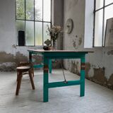 Vintage guinguette table 230 cm green