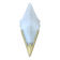 Art Deco wall light in brass and thick frosted glass.
