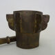 Old apothecary mortar with fins and its bronze pestle