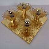 Space Age JBS Brass Sconce by Joseph Brumberg, 1960s