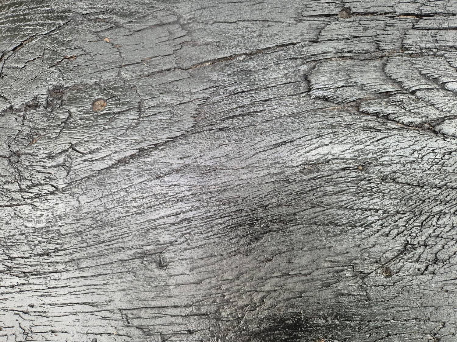 Shou sugi ban burnt wood console workbench