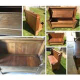 Oak and cherry chest bench
