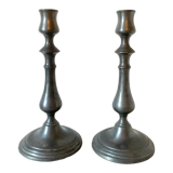 Tin candlesticks
