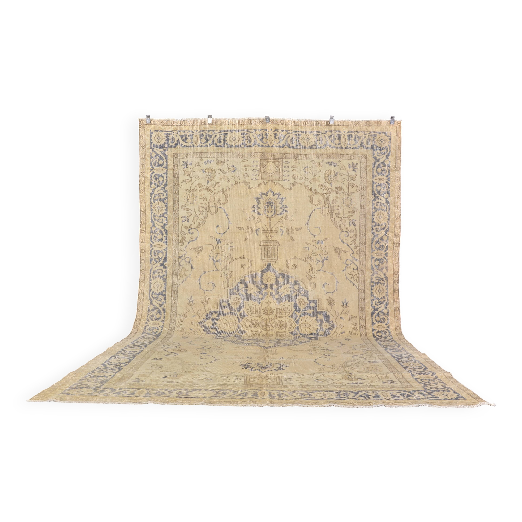 Oushak Handknotted Floral Rug sku 2166