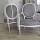 Paire de fauteuils cabriolets Louis XVI