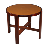Small round table in cherry and mahogany from the 1930s