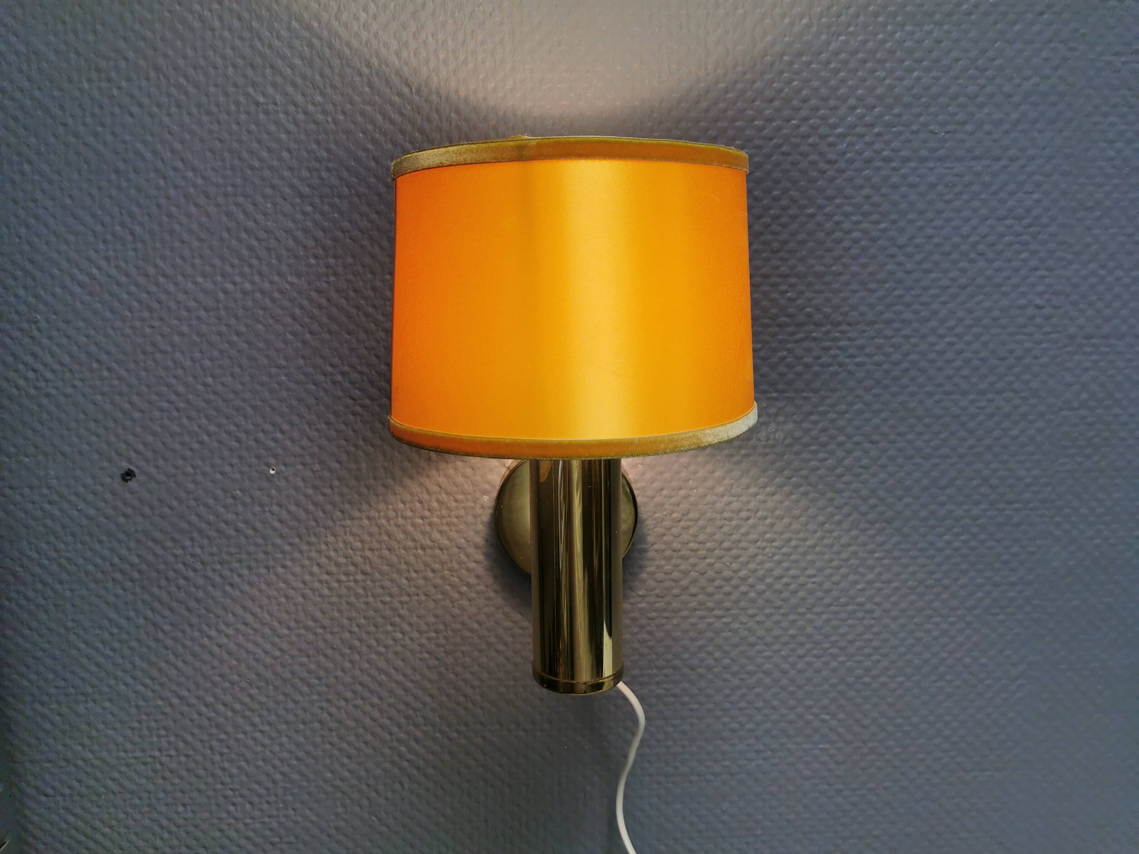 Stylish wall lamp in brass from MS lightning Denmark 1970-80s