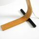 Original Space Age 1960s plywood table lamp with plastic shade by Temde