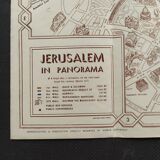 Panoramic map of the city of Jerusalem 1950's