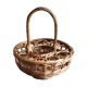 Porte bouteille et verres en osier tressé