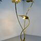 Rhubarb leaf floor lamp brass design Tomaso Barbi Italy an70