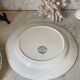 Antique round ironstone dish with mistletoe decoration, Grand Dépôt by Emile Bour