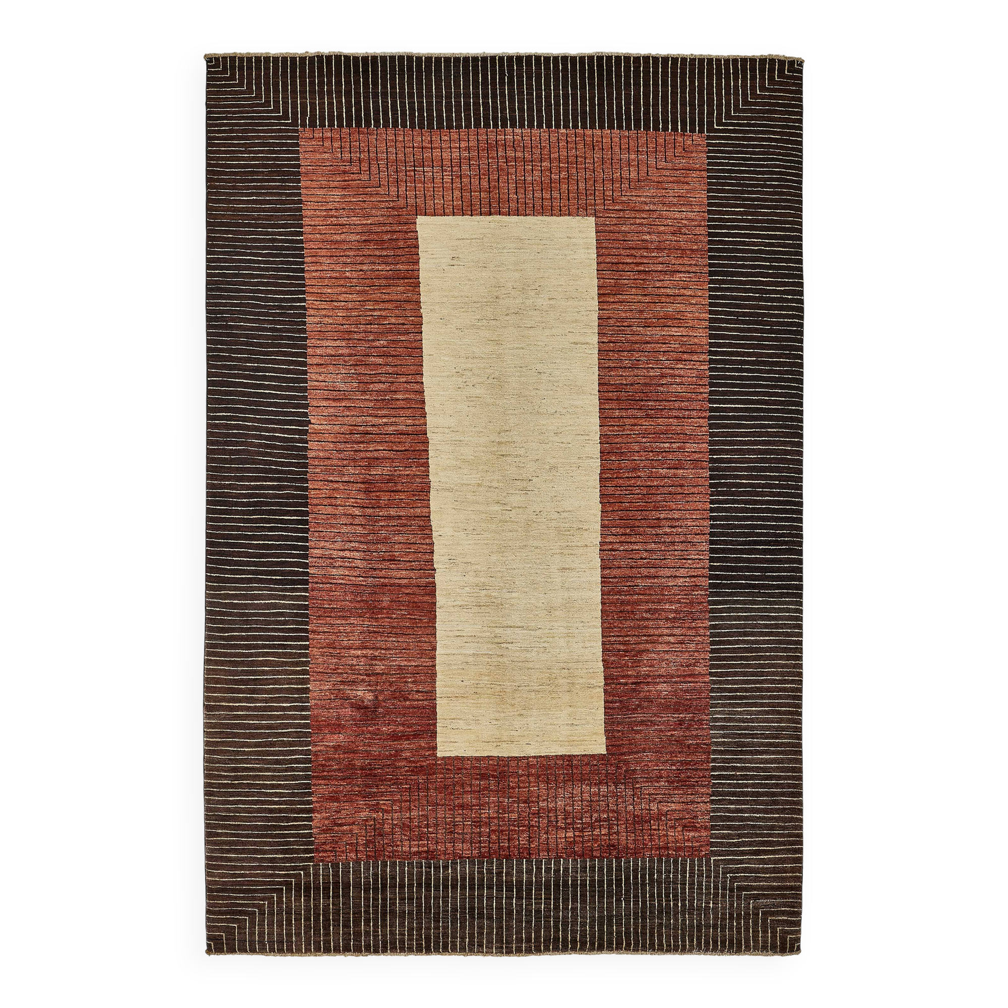 Tapis Oushak en laine noué à la main turc 198 cm x 297 cm