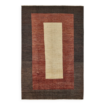Tapis Oushak en laine noué à la main turc 198 cm x 297 cm
