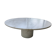 Vintage round coffee table in solid white marble – 70s design