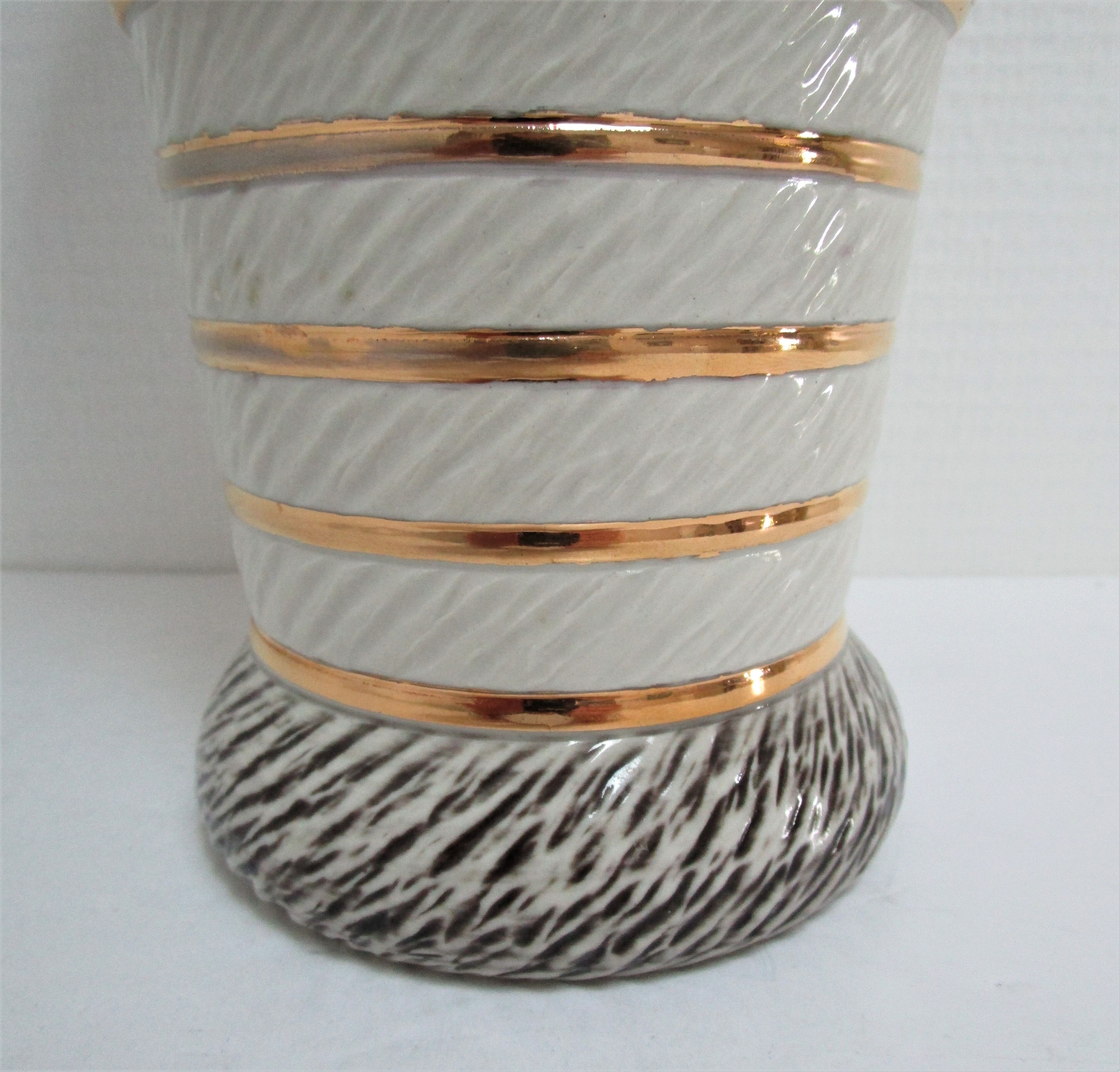 Jacques Breugnot enamelled ceramic vase 60s