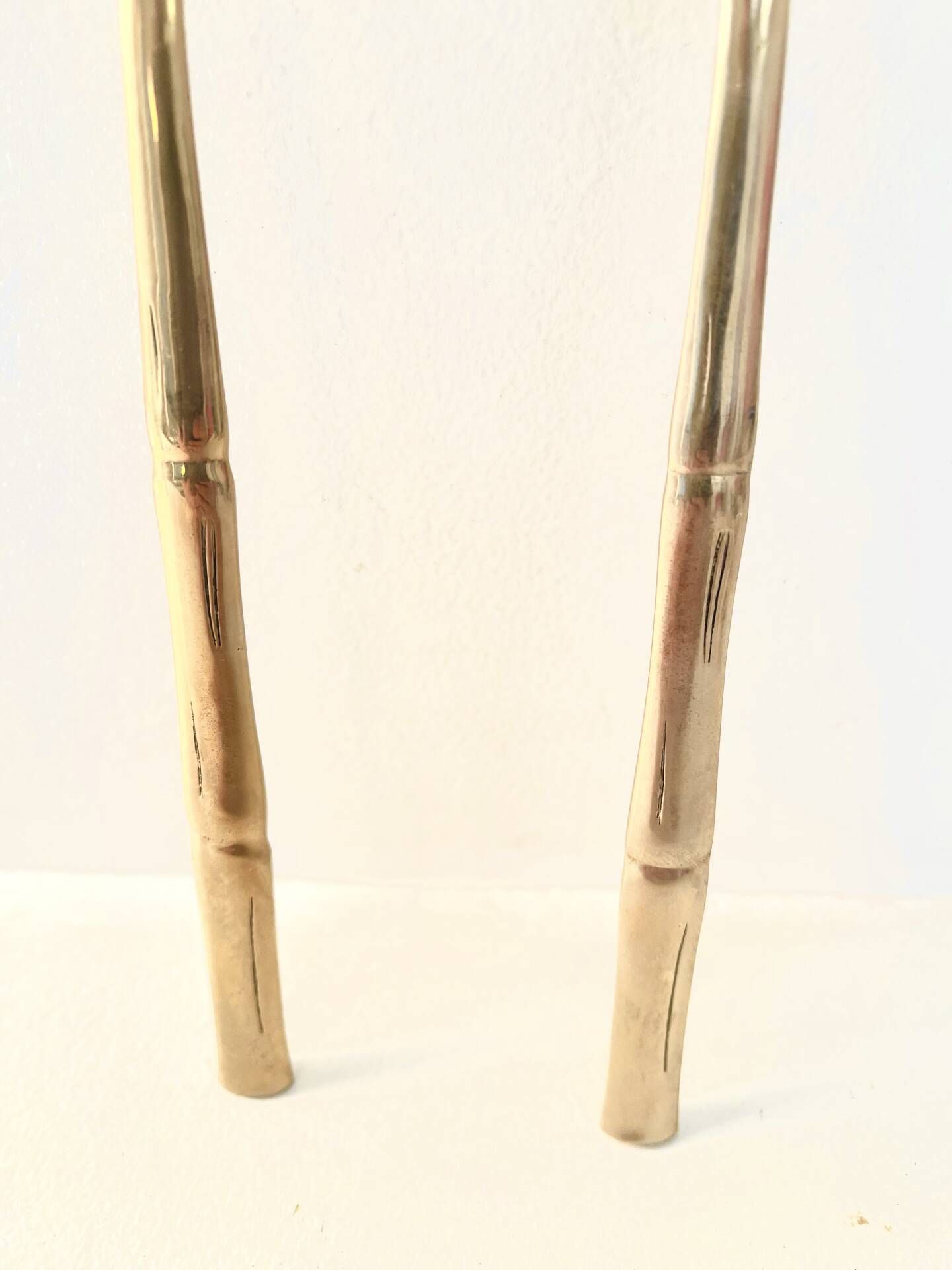 Vintage service cover, gilded bamboo, Hollywood Regency - circa 197.