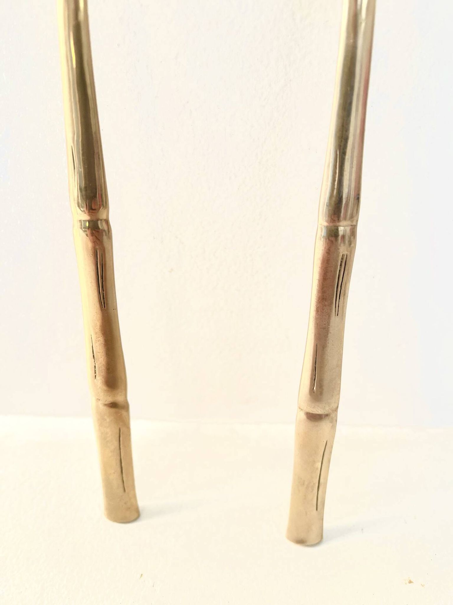 Couvert de service vintage, bambou doré, Hollywood Regency - circa 197