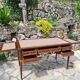 Double-sided mahogany flat desk in louis xvi style