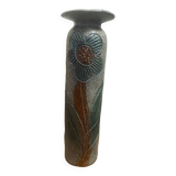 Grand vase à large col en grès , 1970 Monange
