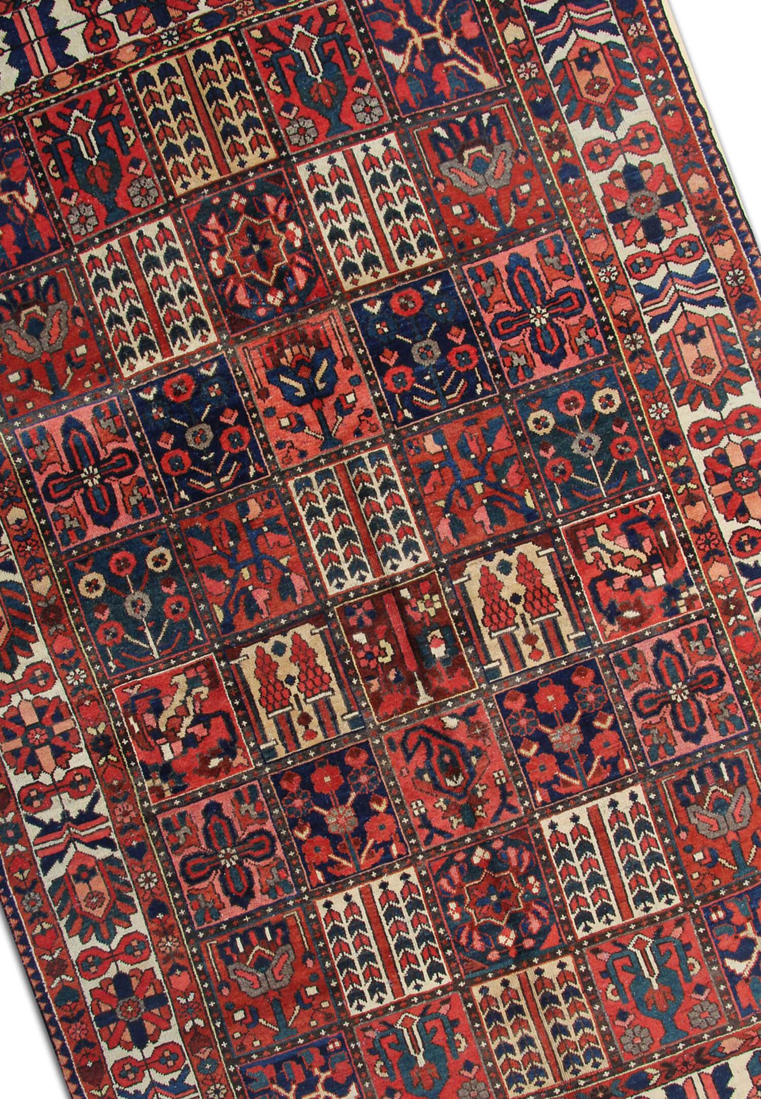 Hand made traditional persian area rug fine red wool carpet 210x279cm