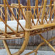 Rattan and bamboo cradle, vintage, 60s