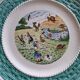 Vintage dessert service Les fables de la Fontaine