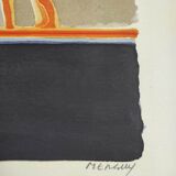 La viloncelliste, original lithograph signed, frederic menguy
