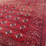 Nice big vintage carpet Bokhara handmade 200x282 cm