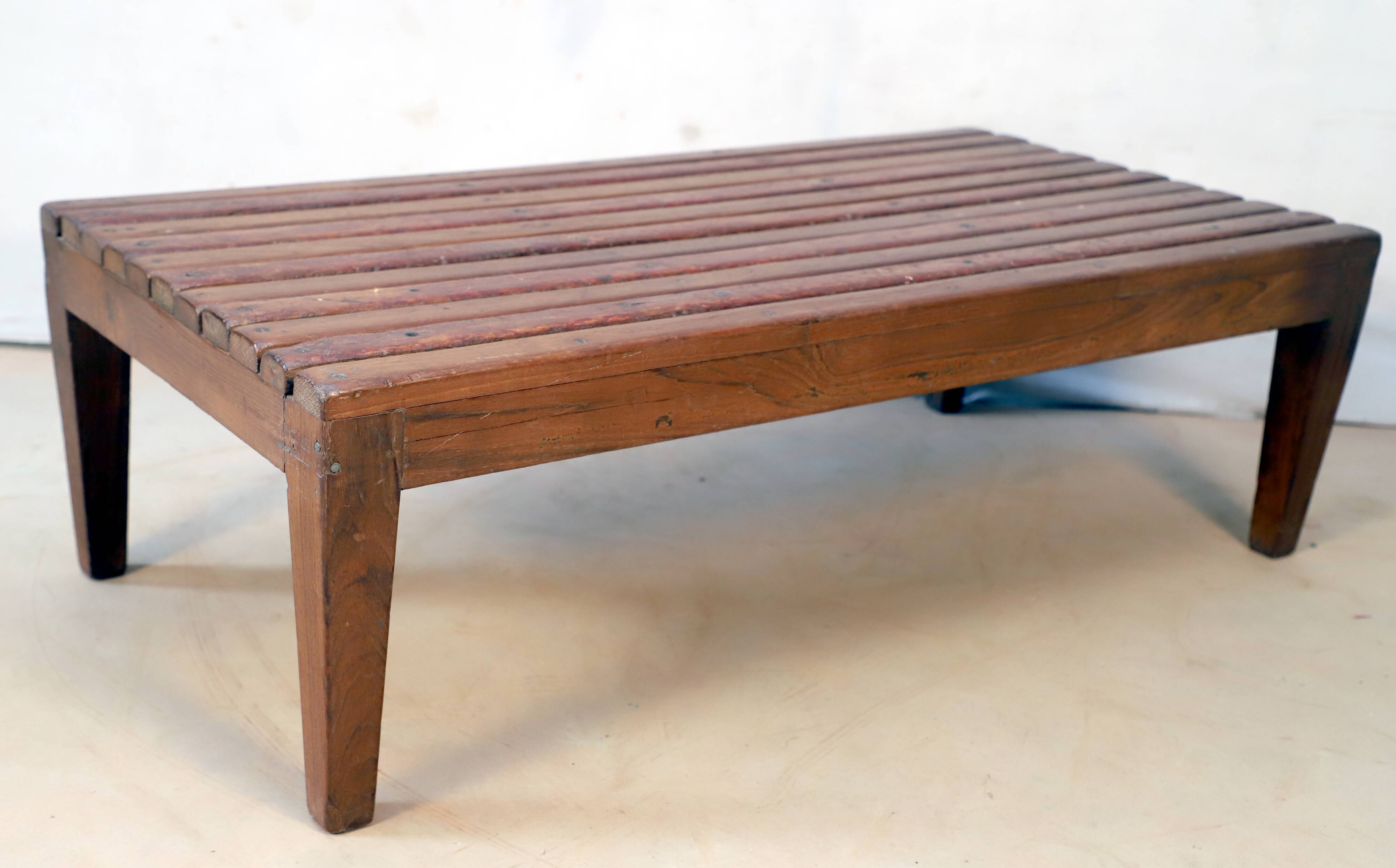 Old Burmese teak bench