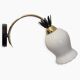 Duo appliques en opaline laiton finition noir