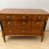 Biedermeier Commode in Cherry Veneer and Brass, Germany, 1820s