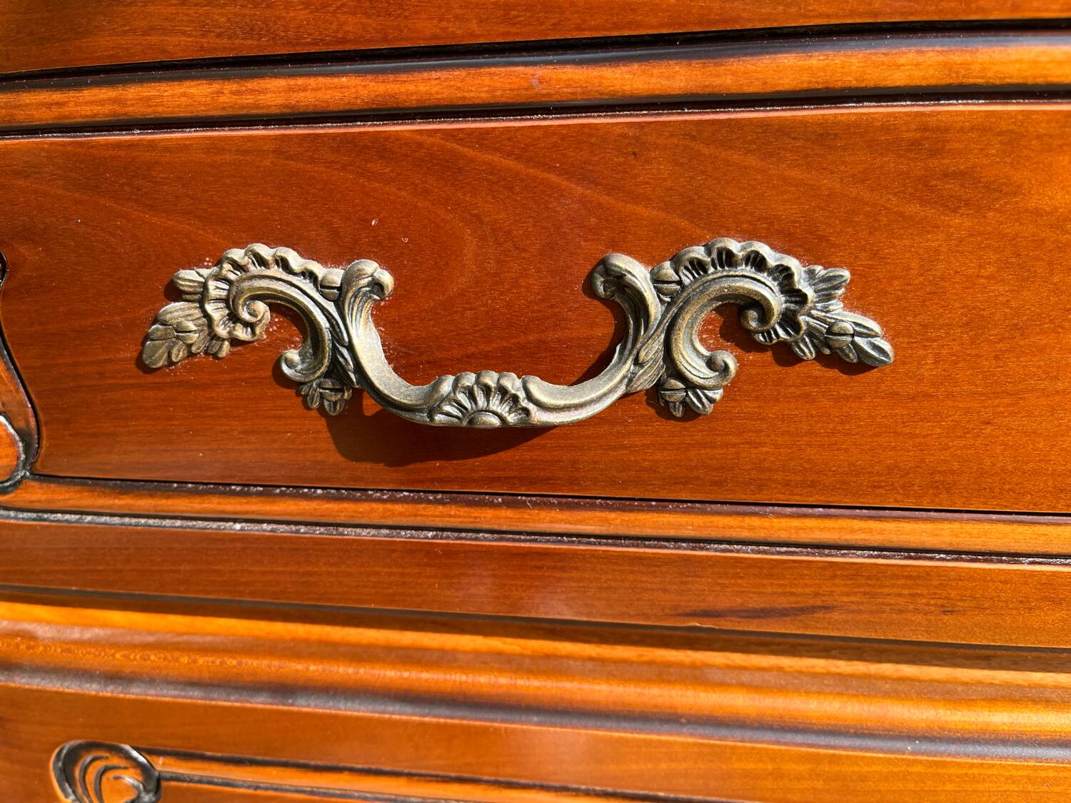 Three-drawer cherry chest of drawers