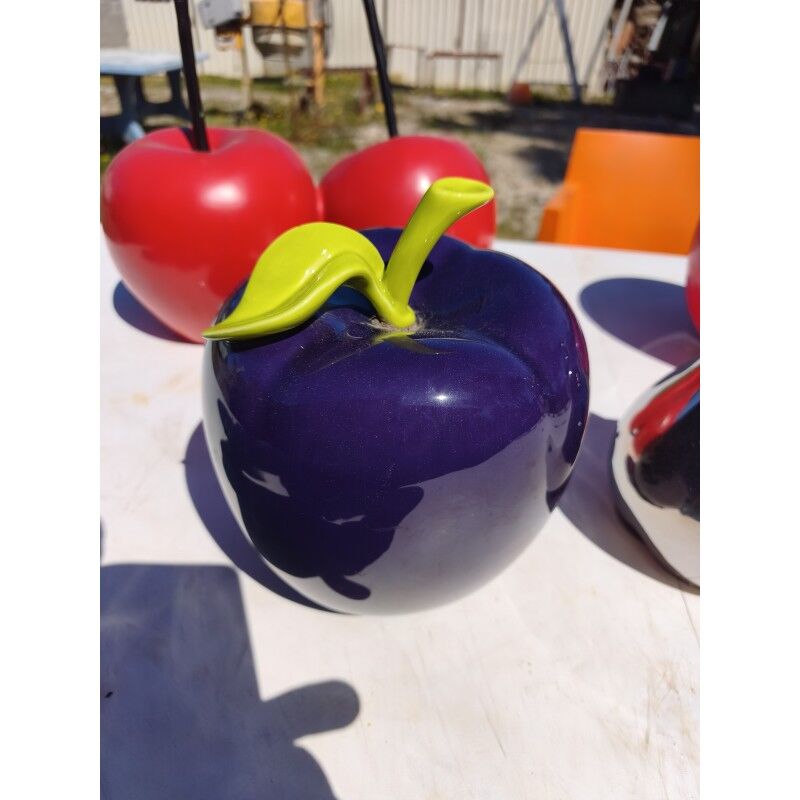 Vintage fruit set in resin and earthenware