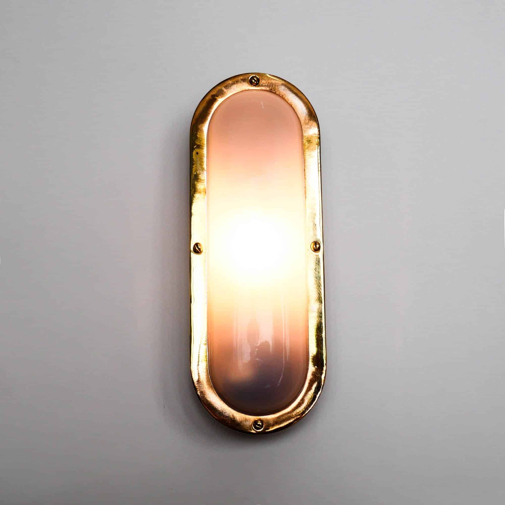 Old elongated barge wall light