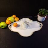 Set of 1 presentation tray and 1 saucepan