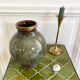 Vase ball glazed pottery signed