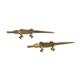 Couple of brass alligators