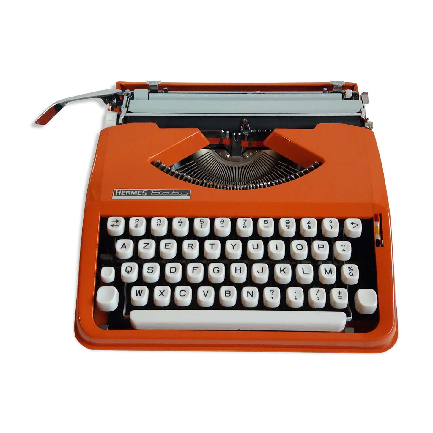 Hermes Baby orange typewriter