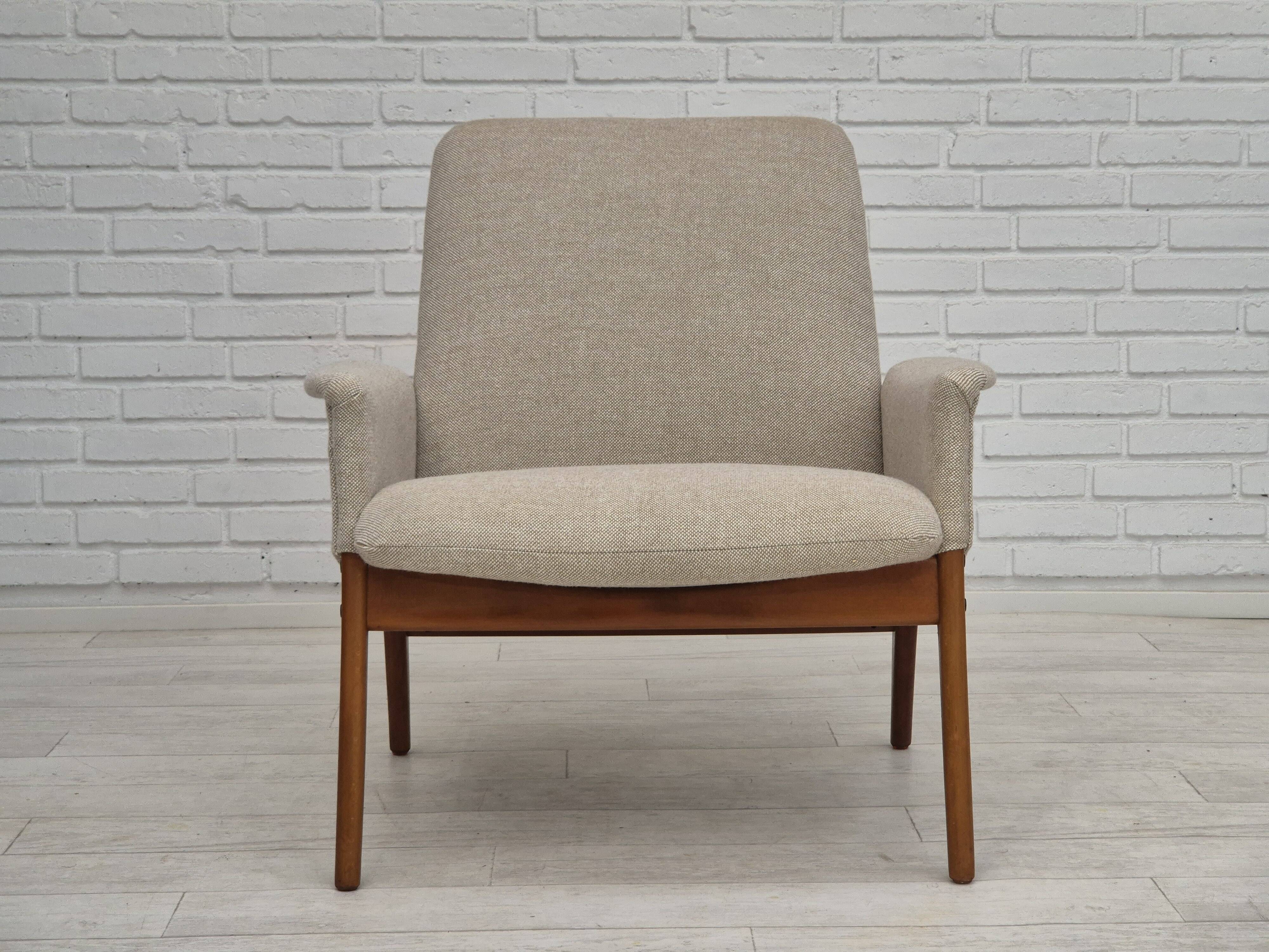 1960s, Danish design by Alf Svensson for Fritz Hansen, reupholstered easy chair model 4331.