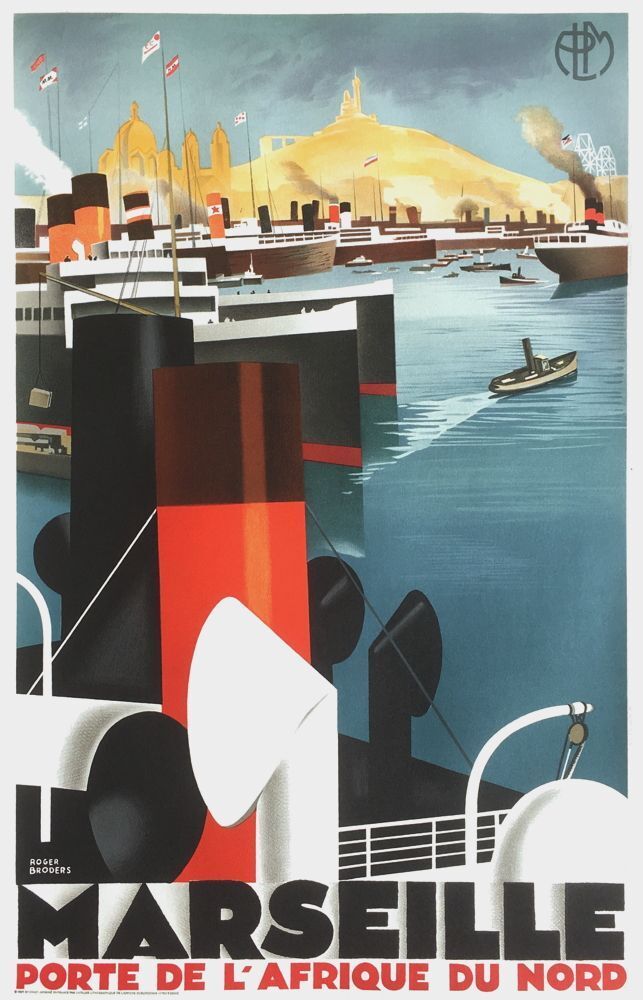 Art Deco Marseille poster